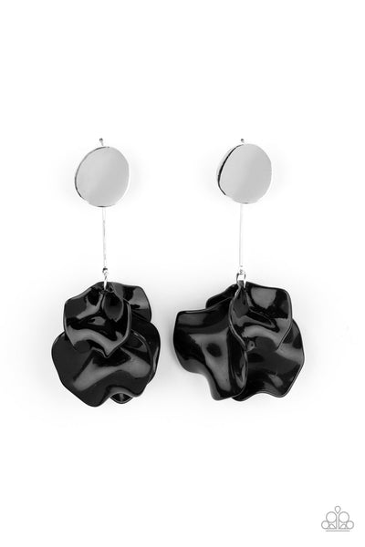 Paparazzi Petal Pathways Black Earrings