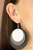 Paparazzi LEATHER Forecast Black Earrings