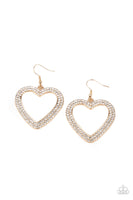 Paparazzi GLISTEN To Your Heart Gold-Earrings