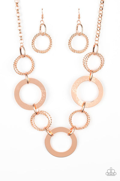 Paparazzi Ringed in Radiance Copper Necklace