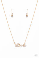 Paparazzi Head Over Heels In Love Gold Necklace