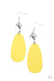 Paparazzi Vivaciously Vogue Yellow Earrings