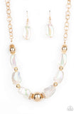 Paparazzi Iridescently Ice Queen Gold-Necklace