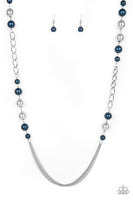 Paparazzi Uptown Talker & "All Dressed UPTOWN - Blue Necklace and Bracelet Set