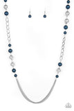 Paparazzi Uptown Talker & "All Dressed UPTOWN - Blue Necklace and Bracelet Set