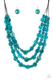 Paparazzi Barbados Bopper Blue Necklace