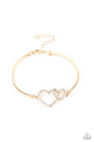 Paparazzi With All Your HEARTS & Cupid is Calling Gold Necklace & Bracelet Set