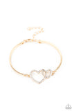 Paparazzi With All Your HEARTS & Cupid is Calling Gold Necklace & Bracelet Set