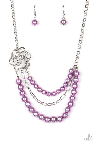 Paparazzi Fabulously Floral Purple Necklace