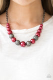 Paparazzi Color Me CEO Red  & Humble Hustle - Red Necklace and Bracelet Set