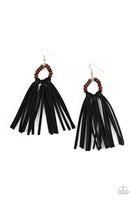 Paparazzi Easy To PerSUEDE Black Earrings