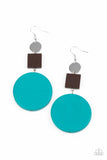 Paparazzi Modern Materials Blue Earrings