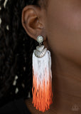 Paparazzi DIP It Up Orange Earrings