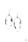 Paparazzi OVAL My Head Silver Earrings