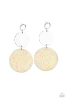 Paparazzi Beach Day Glow Yellow Earrings