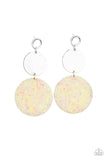 Paparazzi Beach Day Glow Yellow Earrings