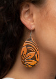 Paparazzi Garden Therapy Brown Earrings