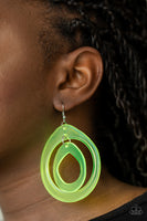 Paparazzi Show Your True NEONS Yellow Earrings