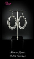 Paparazzi Radical Razzle White Earrings - Life Of The Party