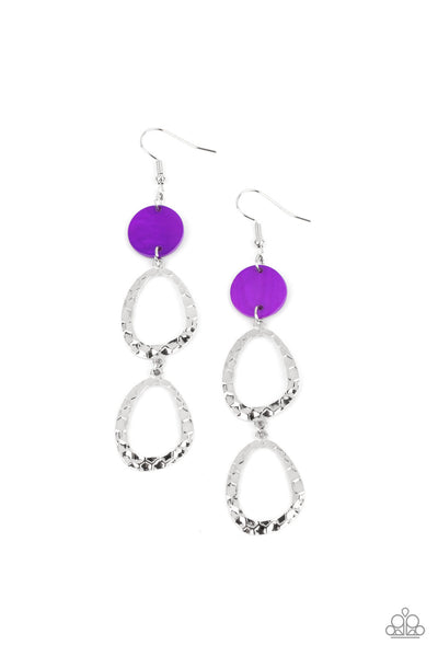 Paparazzi Surfside Shimmer Purple Earrings