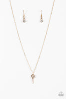 Paparazzi Key Figure Gold Necklace