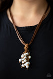 Paparazzi Tassel Trek White Necklace