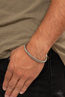 Paparazzi Block It Out Silver Bracelet