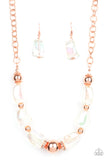 Paparazzi Iridescently Ice Queen Copper Necklace