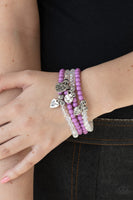 Paparazzi Colorfully Cupid Purple Bracelet