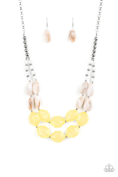 Paparazzi Seacoast Sunset Yellow Necklace