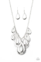 Paparazzi Teardrop Tempest Silver Necklace