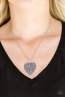 Paparazzi Look Into Your Heart Silver Necklace