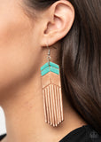 Paparazzi Desert Trails - Blue-Earrings