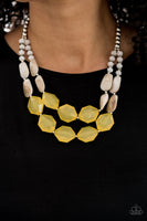 Paparazzi Seacoast Sunset Yellow Necklace