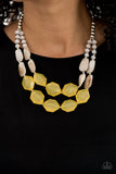 Paparazzi Seacoast Sunset Yellow Necklace