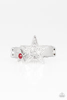 Paparazzi Star-Spangled Starlet Ring- Red - ChiTown Chick Bling Boutique 