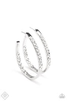 Paparazzi Borderline Brilliance White Earrings - Feb 2021 Fashion Fix