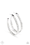 Paparazzi Borderline Brilliance White Earrings - Feb 2021 Fashion Fix