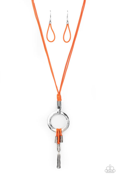 Paparazzi Tranquil Artisan Orange Necklace