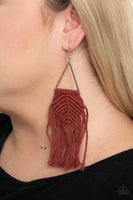 Paparazzi Macrame' Jungle Brown Earrings