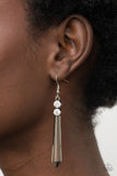 Paparazzi Sparkle Stream White Earrings