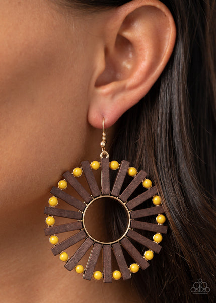 Paparazzi Solar Flare Yellow-Earrings