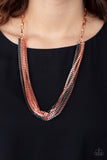 Paparazzi Beat Box Queen Copper Necklace