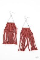 Paparazzi Macrame' Jungle Brown Earrings