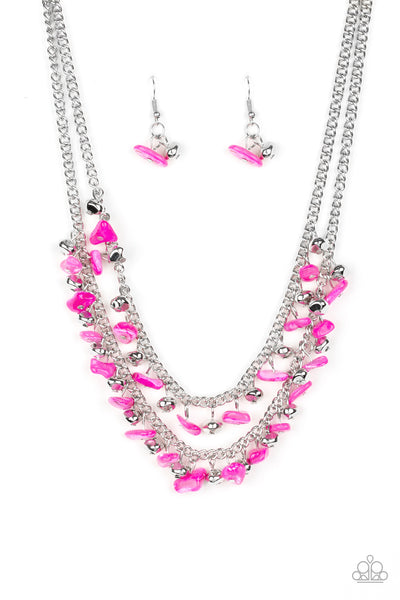 Paparazzi Pebble Pioneer Pink Necklace