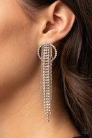 Paparazzi Dazzle by Default White-Earrings - Life of The Party