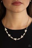 Paparazzi Social GLISTENING - Gold & Gorgeously Glistening - Gold Necklace and Bracelet Set