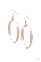 Paparazzi OVAL My Head -Rose Gold Earrings