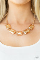 Paparazzi Heard It On The HEIR-Waves Gold Necklace