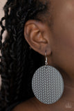 Paparazzi WEAVE Your Mark Silver Earrings